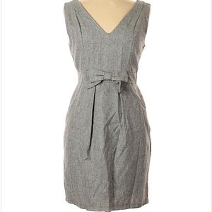 Monteau gray shift dress with bow detail